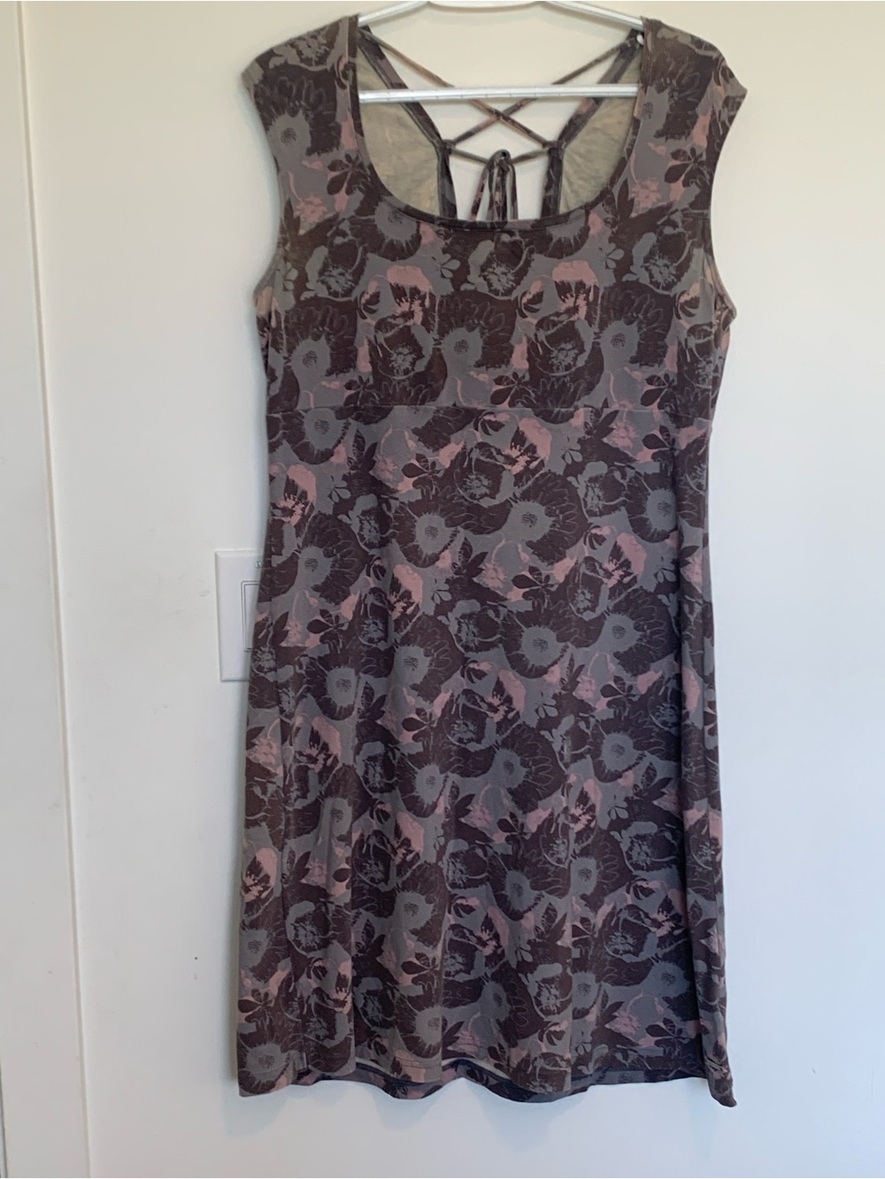 MEC Organic Cotton Sleeveless Tank Dress Stretch Adjustable Knee Length Fits LG